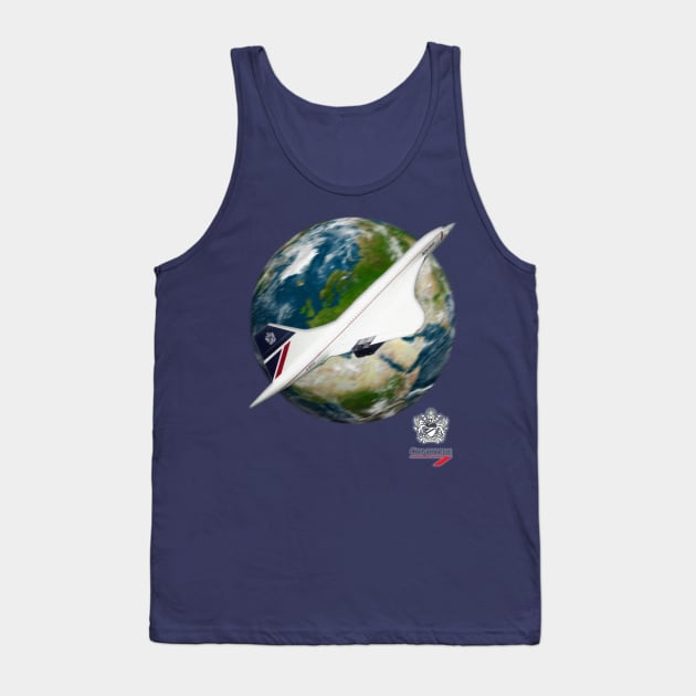 Concorde BA in Flight Tank Top by Caravele